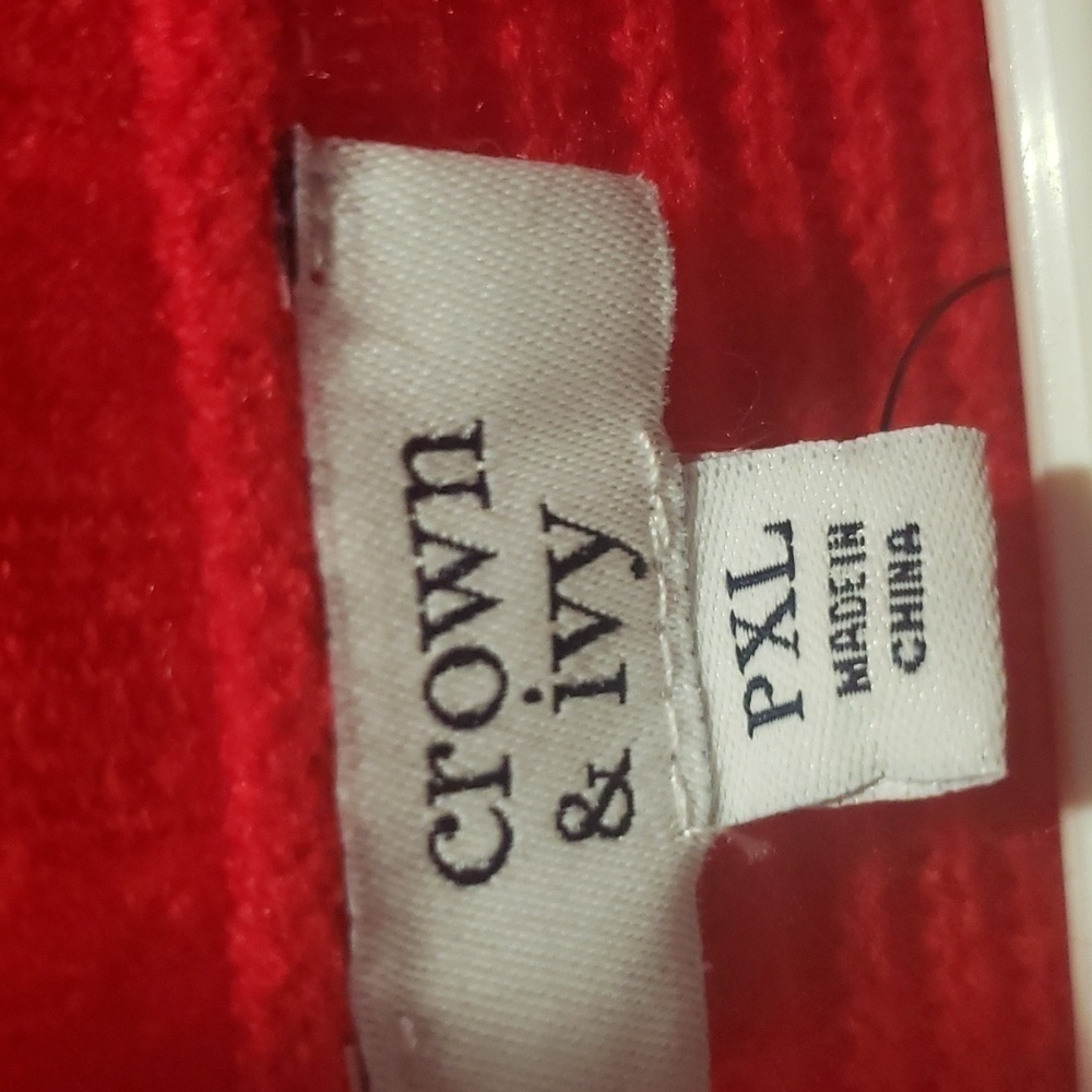 Crown & ivy red ribbed PXL Sweater nwot - Picture 9 of 9